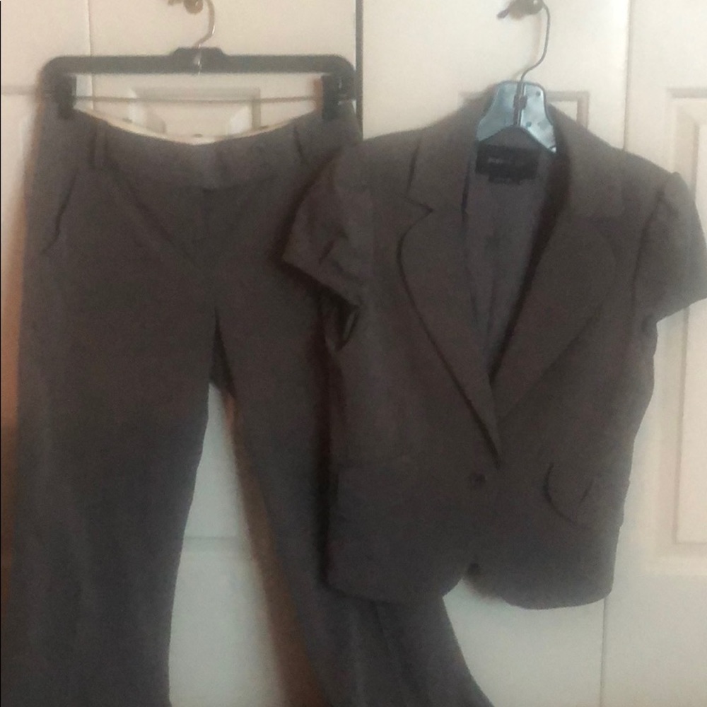 BCBG grey suit